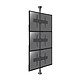KIMEX 032-1003K2 Support sol-plafond pour 3 écrans TV 32'' - 75'' - Vesa max 600x400