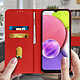 Avis Avizar Étui pour Samsung Galaxy A03s Clapet Portefeuille Fonction Support Vidéo Rouge