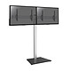 KIMEX 031-1222K1 Support sur pied pour 2 écrans TV 50'' - 55'' - Hauteur 175cm - A poser - Inclinable