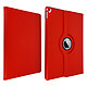 Avizar Housse pour iPad Pro 12.9 2015 et 2017 Multipositions Support 360° Housse de protection à clapet folio rouge