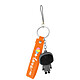 Avizar Porte Clé Dragonne avec Figurine Série Squid Game en Silicone Orange - Porte clé avec dragonne souple et figurine inspirée d'un gardien de série populaire Squid Game
