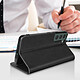 Acheter Avizar Étui Galaxy S22 Folio Cuir Véritable Porte cartes Support Vidéo - noir