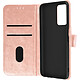 Avizar Étui pour Redmi Note 11S Série Chesterfield avec Fonction Support Rose gold - Protection complète contre rayures, chocs et usure quotidienne pour votre Xiaomi Redmi Note 11 ou Note 11S