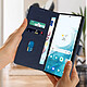Avis Avizar Étui Portefeuille pour Galaxy S22 Ultra Chesterfield Grainé Fonction Stand Bleu nuit