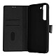 Avizar Housse Samsung Galaxy S22 Plus Clapet Portefeuille Fonction Support noir Étui de la série Chesterfield spécialement conçu pour Samsung Galaxy S22 Plus