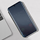 Avizar Étui Clear View pour Samsung Galaxy S22 avec Clapet Miroir Support Vidéo Noir pas cher