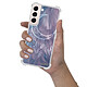 Evetane Coque Samsung Galaxy S22 5G Silicone antichocs Solides coins renforcés  transparente Motif Lune Attrape Rêve pas cher