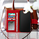 Avizar Housse pour iPhone 13 Pro Max Cuir premium Porte-carte Fonction support Vidéo Rouge pas cher