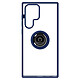 Avizar Coque Samsung Galaxy S22 Ultra Bi-matière Bague Métallique Support Vidéo bleu - Coque de protection avec un anneau de maintien conçue pour Samsung Galaxy S22 Ultra