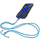 Avizar Cordon Téléphone Tour du cou Réglable 90cm avec Attache en Silicone Bleu Ce cordon possède une longueur ajustable de 90 cm pour un port personnalisé