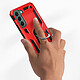 Avis Avizar Coque Samsung Galaxy S22 Plus Antichoc Hybride Bague Support Vidéo Rouge