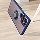 Acheter Avizar Coque pour Samsung Galaxy S22 Ultra Bi-matière Bague Métallique Support Vidéo Bleu