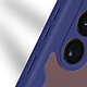 Avizar Coque Samsung Galaxy S22 Ultra Dos Plexiglas et Avant Polymère Contour bleu pas cher