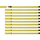 STABILO Stylo feutre Pen 68, jaune moutarde x 10 Crayon feutre