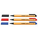 STABILO Lot de 3 Stylos Feutre GREENpoint Pte large 0,8 mm Noir Bleu Rouge Crayon feutre