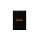 RHODIA Bloc agrafé Rhodia N°16 14,8x21 cm 80 feuillets ligné avec marge 80g - Noir Bloc-note