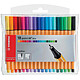 STABILO Etui de 18 Feutres Fineliner point 88 mini Assortis Feutre à pointe fine