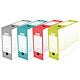 OXFORD Lot de 20 Boîtes Archives Automatiques en Carton Dos 10 cm Couleurs Assorties x 2 Caisse/Boîte archive