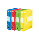 ESSELTE Lot de 4 Boite archive dos 80 mm Couleurs assorties Bleu/Rouge/Jaune/Vert Caisse/Boîte archive