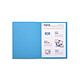 EXACOMPTA Paquet de 100 chemises Forever® 220 100% recyclé - 24x32cm - Bleu vif Chemise/Sous-dossier
