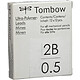 TOMBOW Etui de 12 Mines pour porte-mine pointe calibrée 0,5 mm dureté 2B x 12 Porte-mines