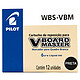 PILOT Recharge pour Marqueur V BOARD MASTER Noir x 12 Marqueur pour tableaux blancs