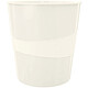 LEITZ Corbeille à papier Wow capacité 15L polypropylène D29 x H32,4 cm Blanc brillant Corbeille à papier
