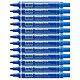 PENTEL Marqueur Permanent N50 Corps Aluminium Pointe ogive 2 mm Bleu x 12 Marqueur permanent