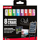 UNI-BALL Boîte de 8 marqueurs craie Pointe conique moy. CHALK Marker PWE5M/8 1,8 - 2,5mm Assorti Marqueur craie