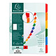 EXACOMPTA Jeu d'intercalaire 6 positions en carte blanche 170g, onglets Mylar®. Format A4. x 20 Intercalaire