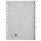 EXACOMPTA Intercalaires imprimés alphabétiques PP recyclé gris - AZ 20 positions - A4 - Gris x 10 Intercalaire/Répertoire