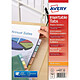 AVERY Pochettes Intercalaires à onglets 12 touches A4+ 180 mic PP Transparent Intercalaire
