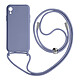 Avizar Coque pour iPhone XR Semi-Rigide Soft-Touch avec Cordon Tour de Cou Lavande - Cette coque lavande semi-rigide pour iPhone XR est dotée d'un revêtement soft-touch mate, à la fois doux et antidérapant