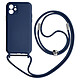 Avizar Coque Cordon iPhone 11 Semi-rigide Lanière Tour du Cou 80cm Bleu - Une protection mêlant la praticité au style, spécialement conçue pour votre Apple iPhone 11