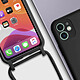 Avizar Coque Cordon iPhone 11 Semi-rigide Lanière Tour du Cou 80cm Noir pas cher