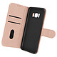 Avizar Housse Samsung Galaxy S8 Clapet Portefeuille Fonction Support Vidéo rose - Étui de la série Chesterfield spécialement conçu pour Samsung Galaxy S8.