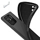 Avis Avizar Coque Redmi 10C Silicone Flexible Design Effet fibre de carbone Noir