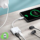 Avizar Adaptateur USB-C Mâle vers Double USB-C Femelle Audio et Charge Compact pas cher