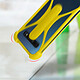 Avis Coque pour Smartphone Universel Silicone Coins bumper Antichoc Béquille support Jaune