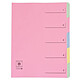 COUTAL Trieur 5 onglets en dossier Dos extensible Rubriques imprimées Rose Trieur