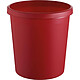 HELIT Corbeille à Papier 18 litres PE Rond Rouge Corbeille à papier