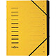 PAGNA Trieur cartonné agrafé sans soufflet+ élastique pour A4 12 compartiments Jaune Trieur