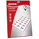 KORES Etiquettes universelles 63,5 x 33,9 mm blanches 600 sur 25 Feuilles A4 Etiquette multi-usages
