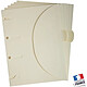 SMARTFOLDER Pack 6 chemises de Classement Perforées Gris Naturel Chemise à rabat