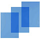 PAVO Paquet de 100 Couvertures pour Reliure A4 PVC 20/100eme Bleu Transparent Couverture à relier