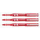 Avis PILOT Roller Rechargeable Hi-Techpoint V5 Encre Liquide Begreen Pointe Fine Rouge x 10