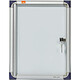 NOBO vitrine d'intérieur extra plate à fond magnétique 1xA4 porte battante blanc Vitrine