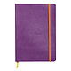 CLAIREFONTAINE RHODIARAMA carnet souple VIOLET A5 ligné 160p pap ivoire Clf 90g ferm. élast. Carnet
