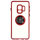 Avizar Coque pour Samsung Galaxy S9 Bi-matière Bague Métallique Support Vidéo rouge - Coque de protection avec un anneau de maintien conçue spécialement pour votre Samsung Galaxy S9
