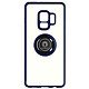 Avizar Coque pour Samsung Galaxy S9 Bi-matière Bague Métallique Support Vidéo bleu Coque de protection avec un anneau de maintien conçue spécialement pour votre Samsung Galaxy S9